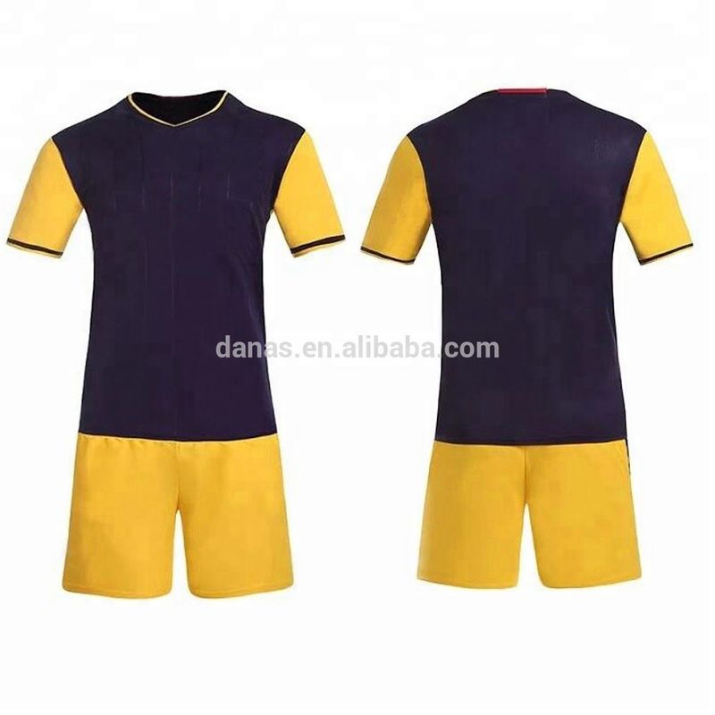 Custom your own team new design black yellow soccer jersey