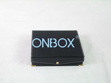 Folding Leather modern jewelry box for necklace , earring and finger ring packing