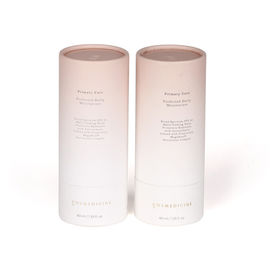 Flexible FDA Eco-friendly Embossing Logo Lid Cosmetic Cylindrical Paper Tube Packaging