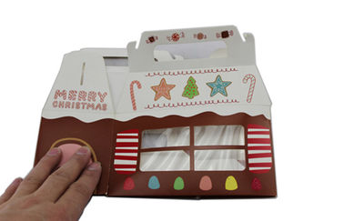 Food Pastry Packaging Auto Bottom Hand Printed Cardboard Boxes with PET Window
