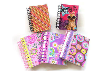 Hardcover Colorful Spiral Bound Notebook 4.5” x 5.5” hardback notebook